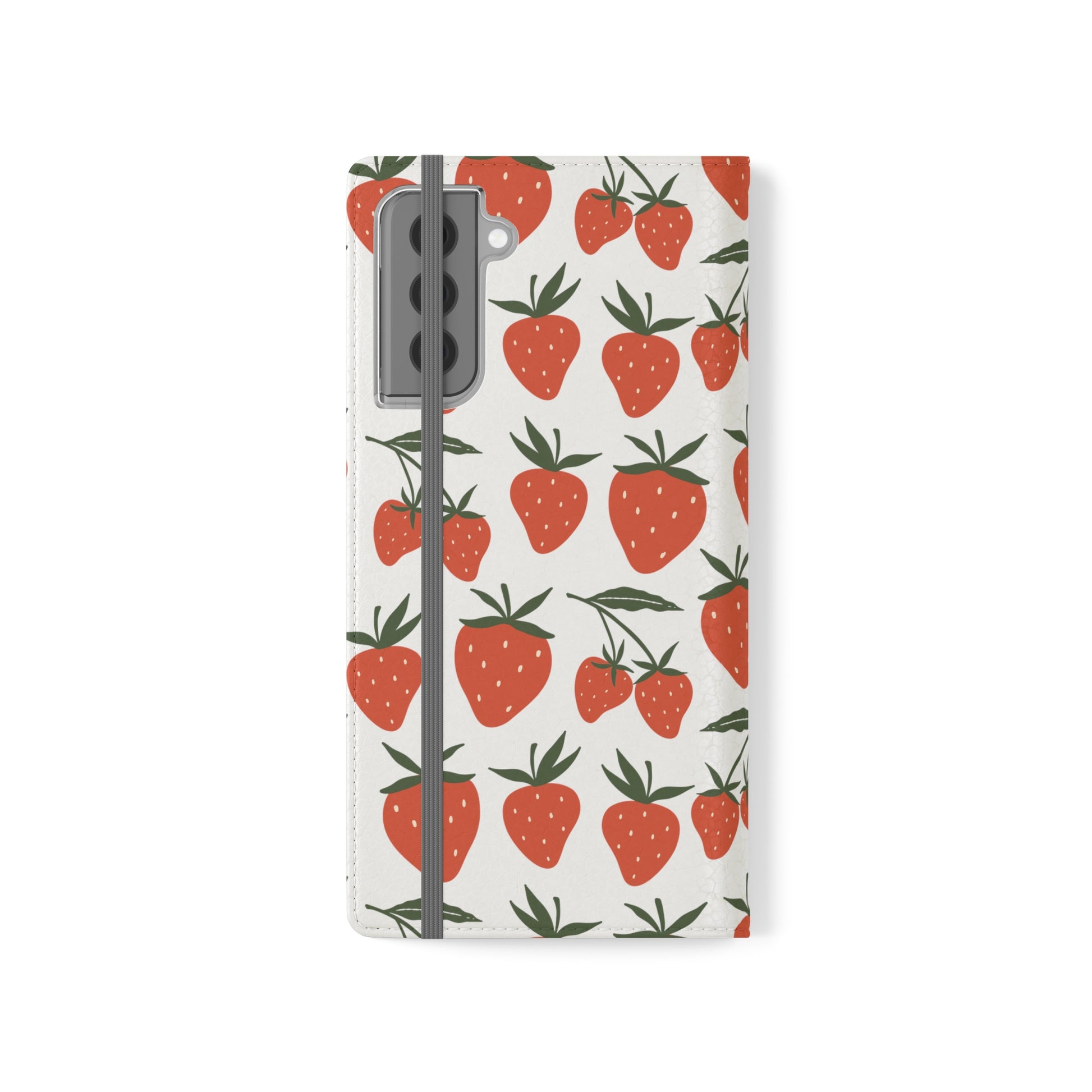 Tropical Strawberry Flip Phone Case Cover with Pockets - Phone Case - Kristine Celestine