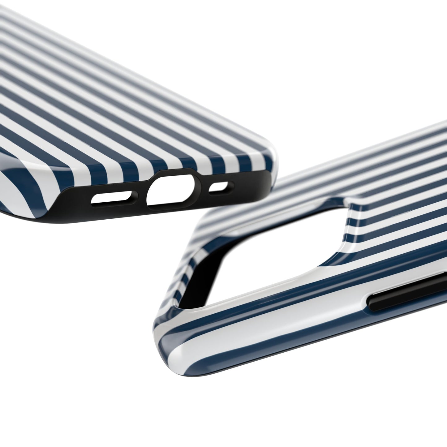 Navy Blue Stripes Tough Phone Case for iPhone and Samsung Galaxy