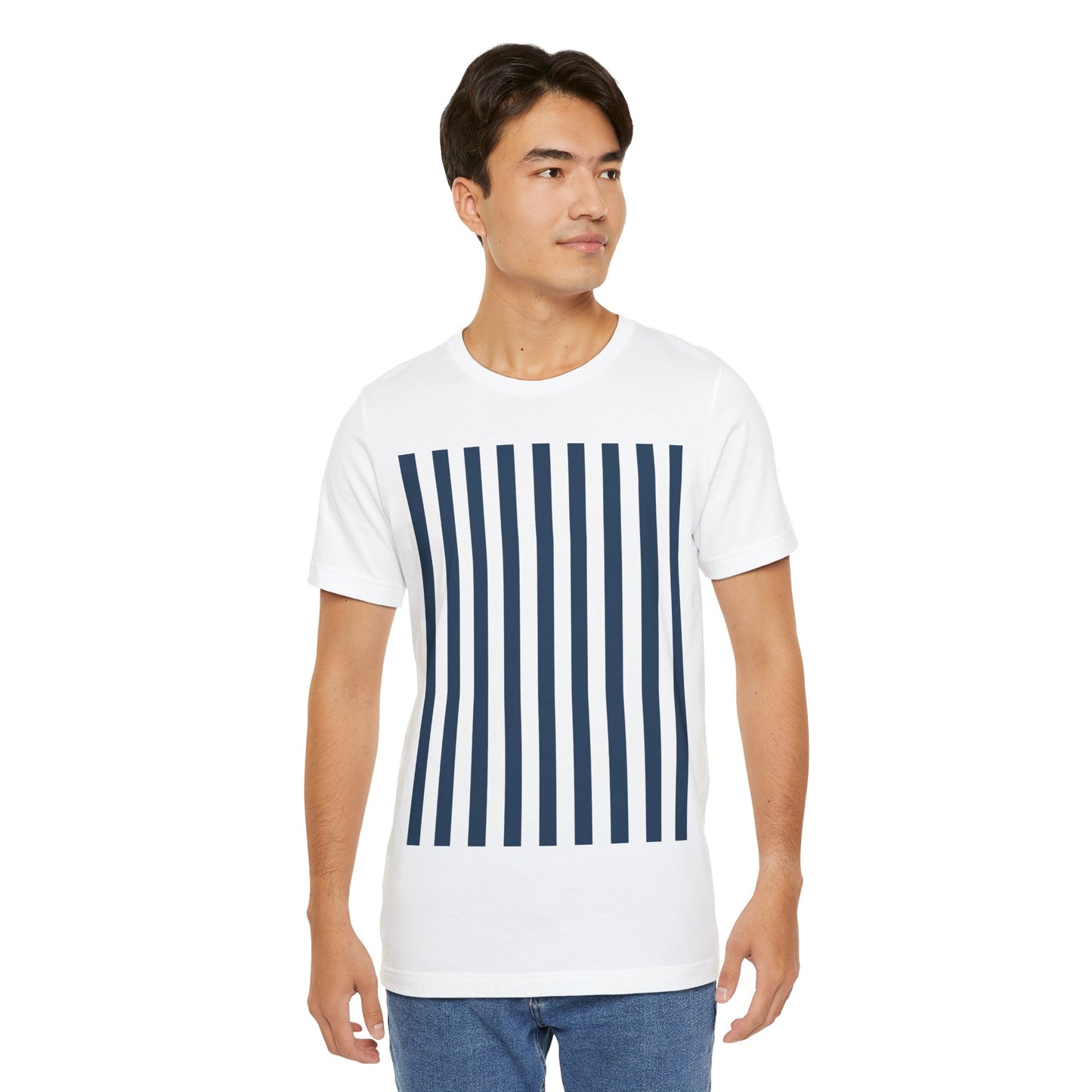 Navy Blue Stripes Shirt Royal Blue T-Shirts