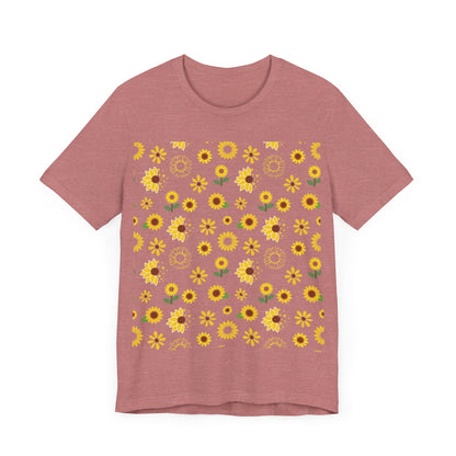 Camisa unisex con ráfaga de girasol