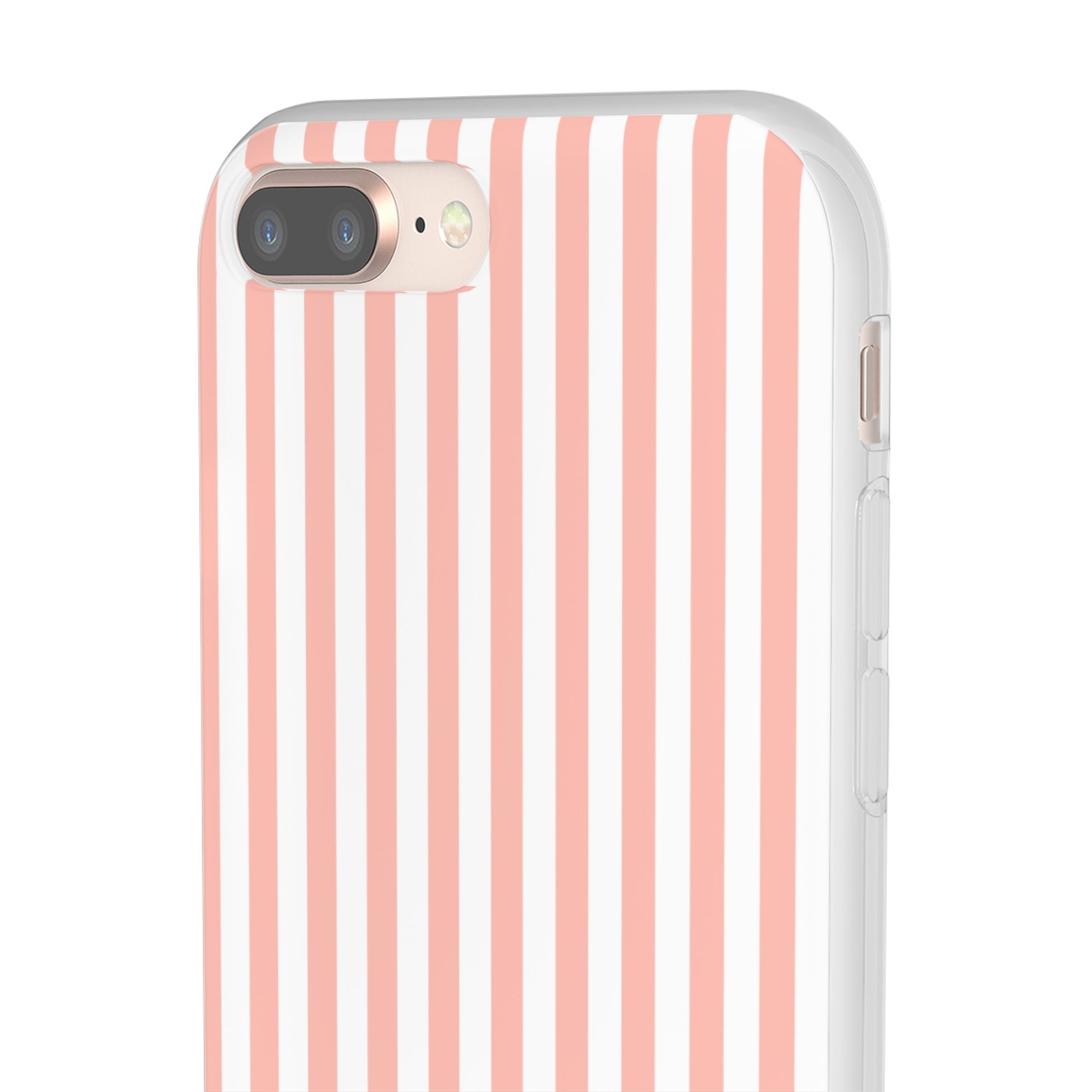 Coral Pink Stripes Flexible Phone Case iPhone Case Samsung Galaxy - Phone Case - Kristine Celestine