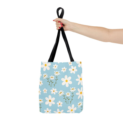 Sky Blue Daisy Tote Bag