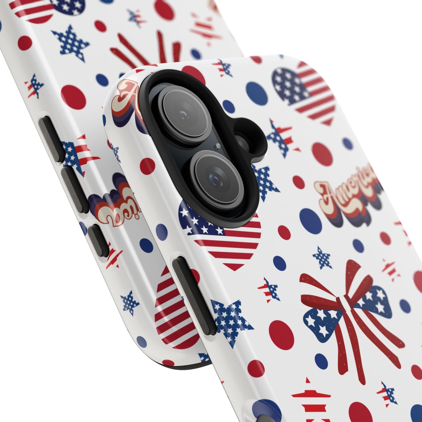 Coque de téléphone robuste America's Sweetheart and Bows pour iPhone et Samsung Galaxy