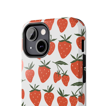 Tropical Strawberry Tough Phone Case for iPhone and Samsung Galaxy