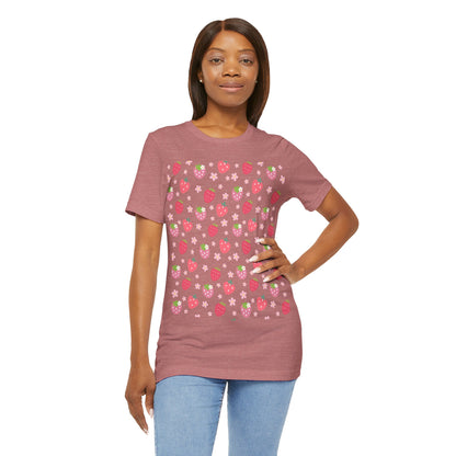 Strawberries and Daisies T - Shirt - T - Shirt - Kristine Celestine