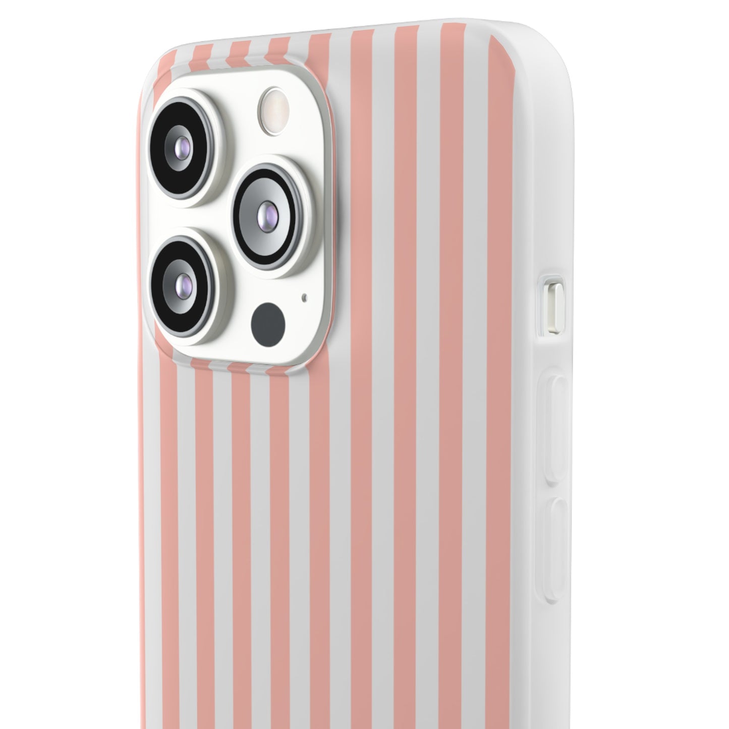 Coral Pink Stripes Flexible Phone Case iPhone Case Samsung Galaxy - Phone Case - Kristine Celestine