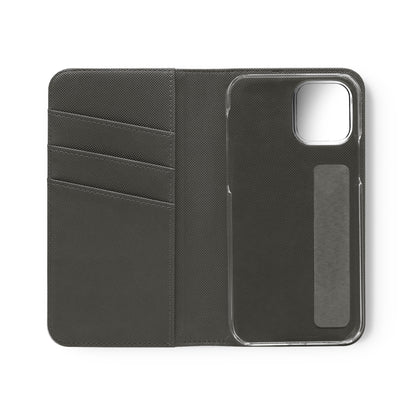 Navy Blue Stripes Flip Phone Case Cover with Pockets