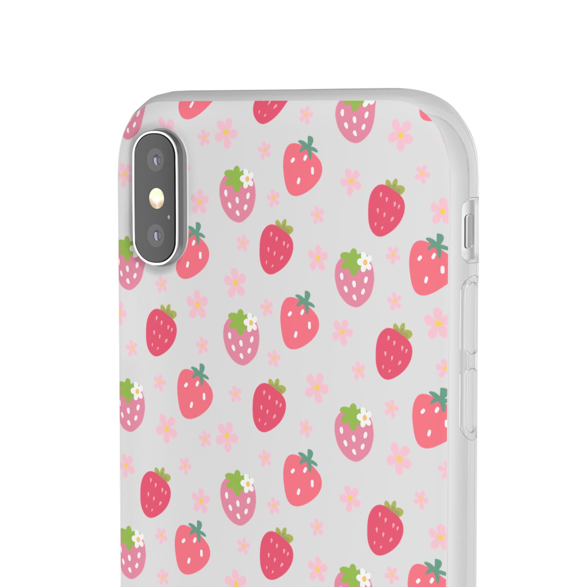 Strawberries and Daisies Flexible Phone Case iPhone Case Samsung Galaxy - Phone Case - Kristine Celestine