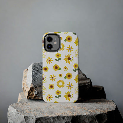 Sunflower Burst Tough Phone Case for iPhone and Samsung Galaxy