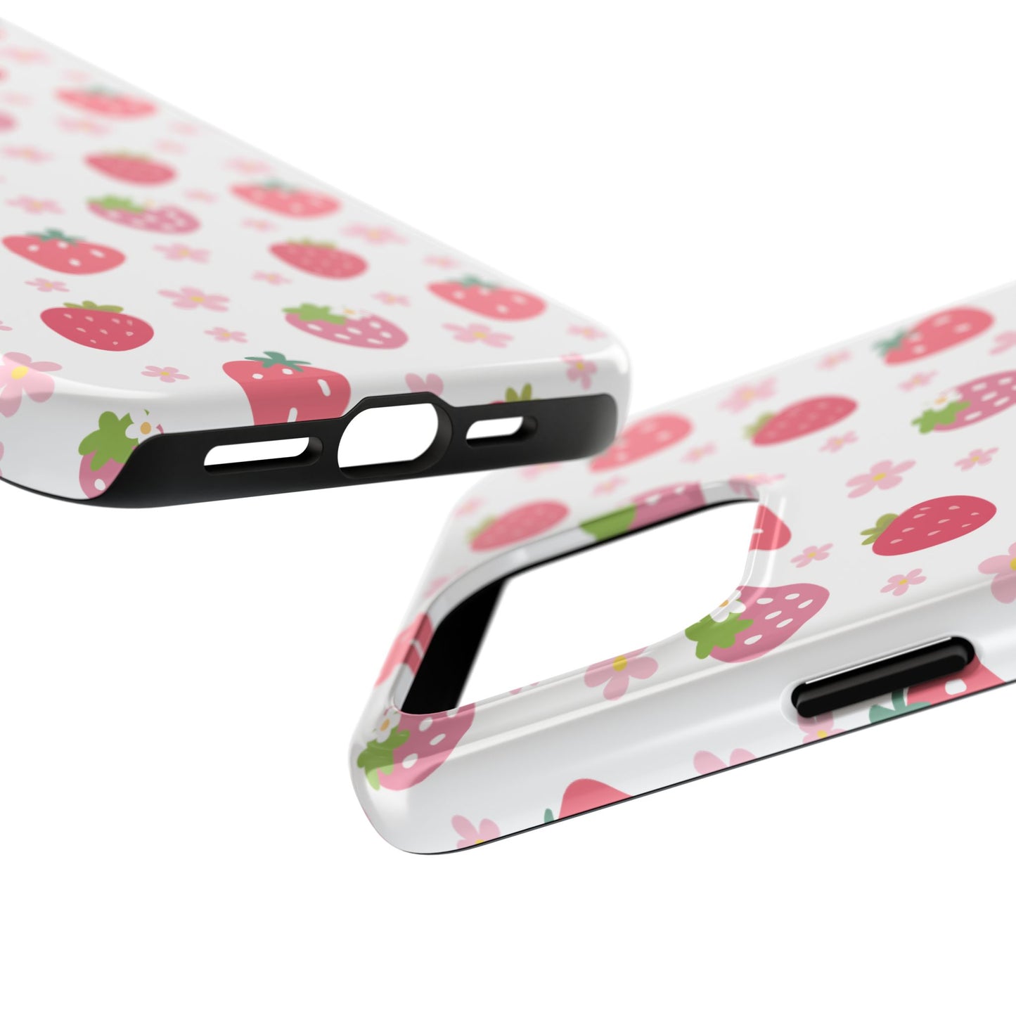 Strawberries and Daisies Tough Phone Case for iPhone and Samsung Galaxy