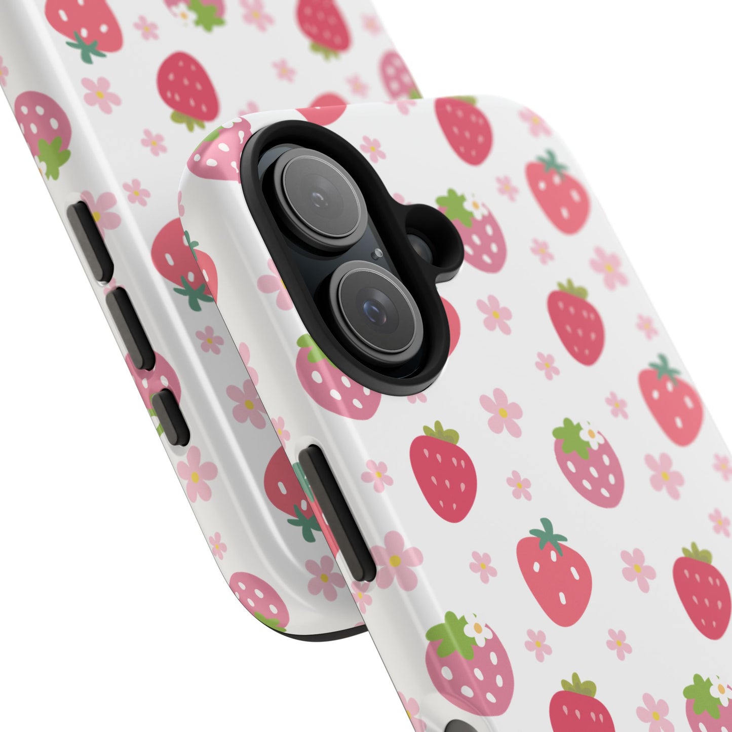 Strawberries and Daisies Tough Phone Case for iPhone and Samsung Galaxy