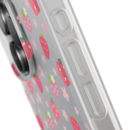 Strawberries and Daisies Flexible Phone Case iPhone Case Samsung Galaxy - Phone Case - Kristine Celestine