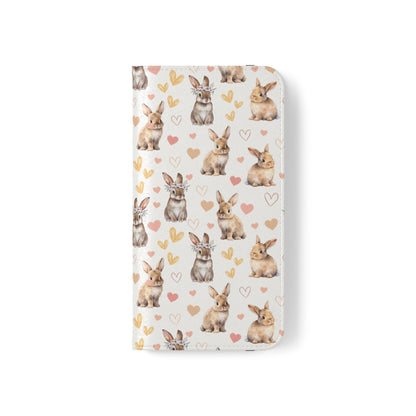 Bunny Love Flip Phone Case Cover with Pockets - Phone Case - Kristine Celestine