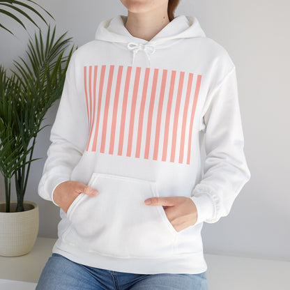 Coral Pink Stripes Hoodie - Hoodie - Kristine Celestine