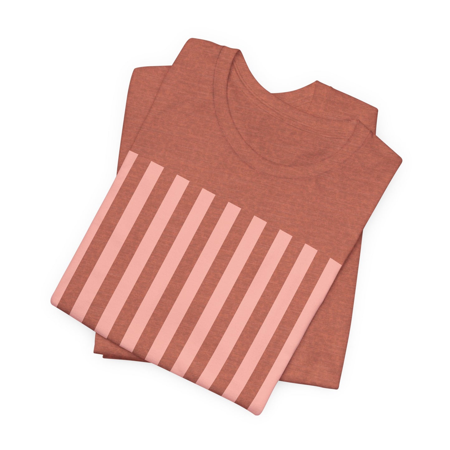 Coral Pink Stripes Shirt