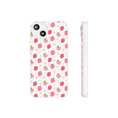 Strawberries and Daisies Flexible Phone Case iPhone Case Samsung Galaxy - Phone Case - Kristine Celestine