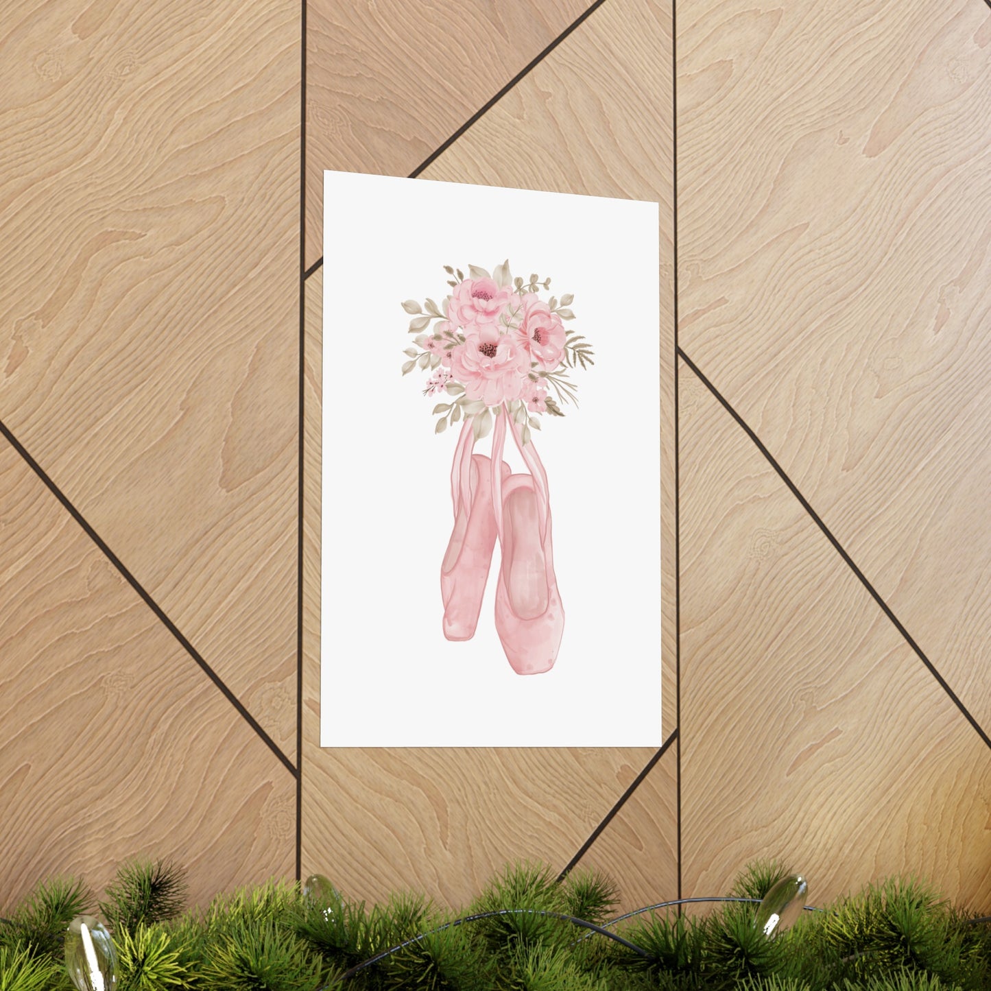 Floral Ballerina Shoes Wall Art Poster - Poster - Kristine Celestine