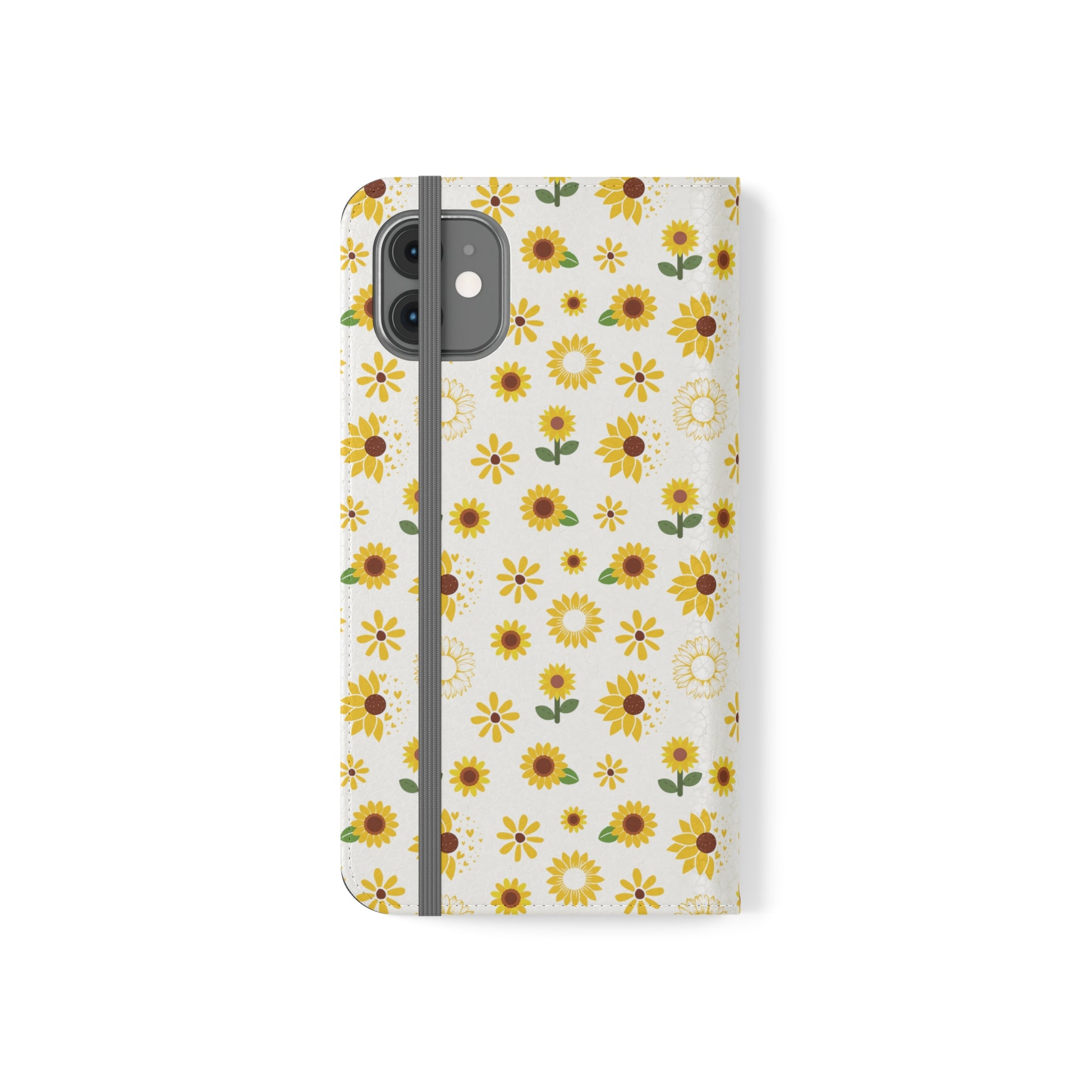 Sunflower Burst Flip Phone Case Cover with Pockets - Phone Case - Kristine Celestine