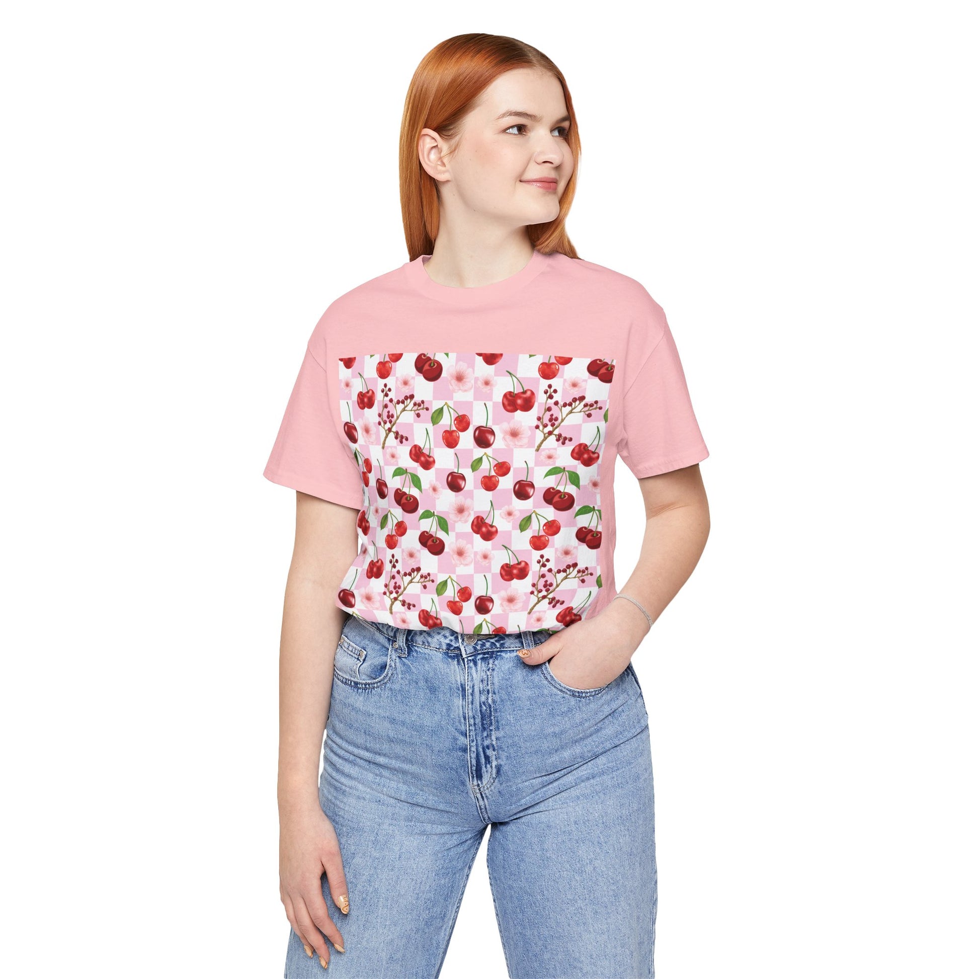 Cherry Checkerboard T - Shirt - T - Shirt - Kristine Celestine