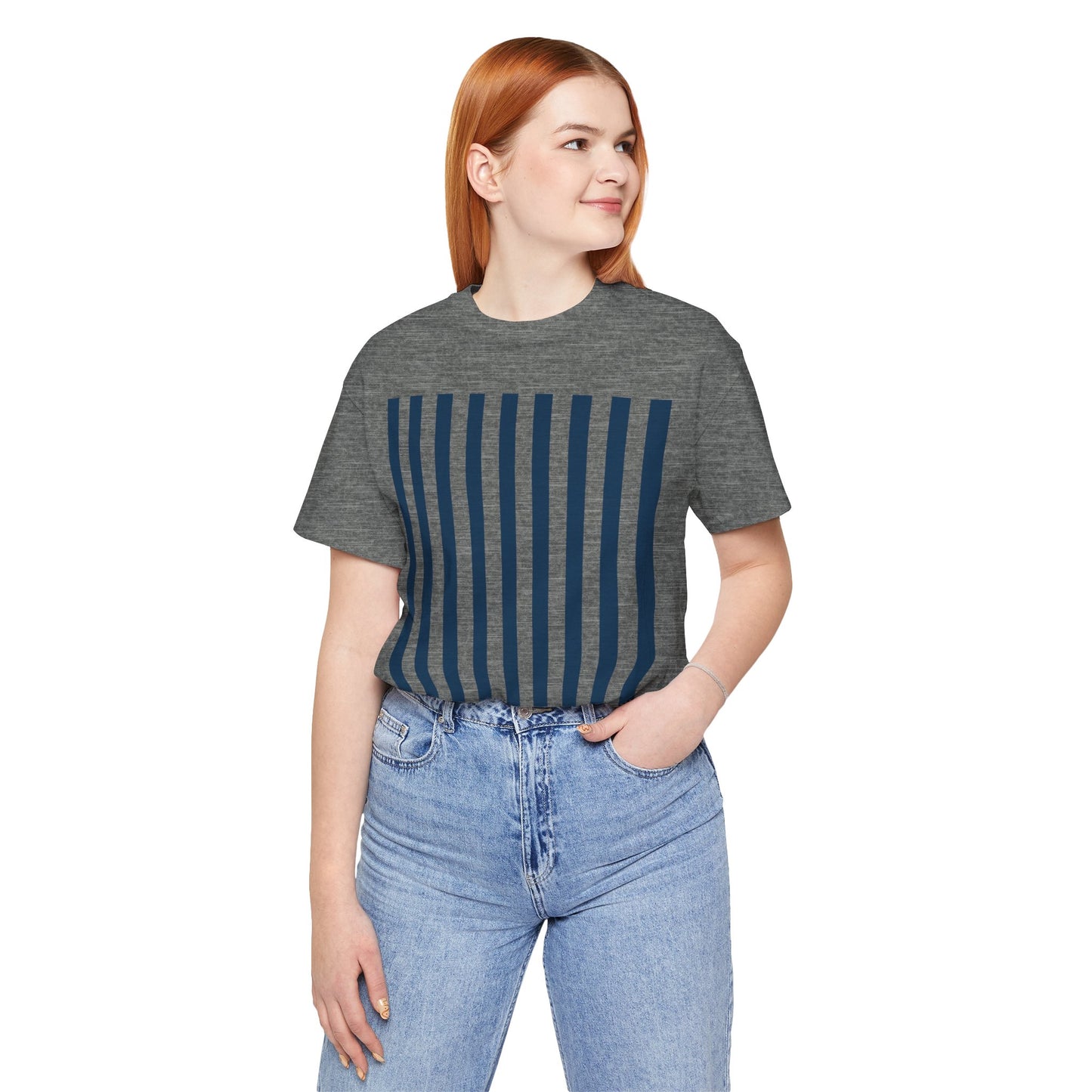 Navy Blue Stripes Shirt Royal Blue T-Shirts