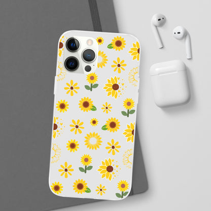 Sunflower Burst Flexible Phone Case iPhone Case Samsung Galaxy