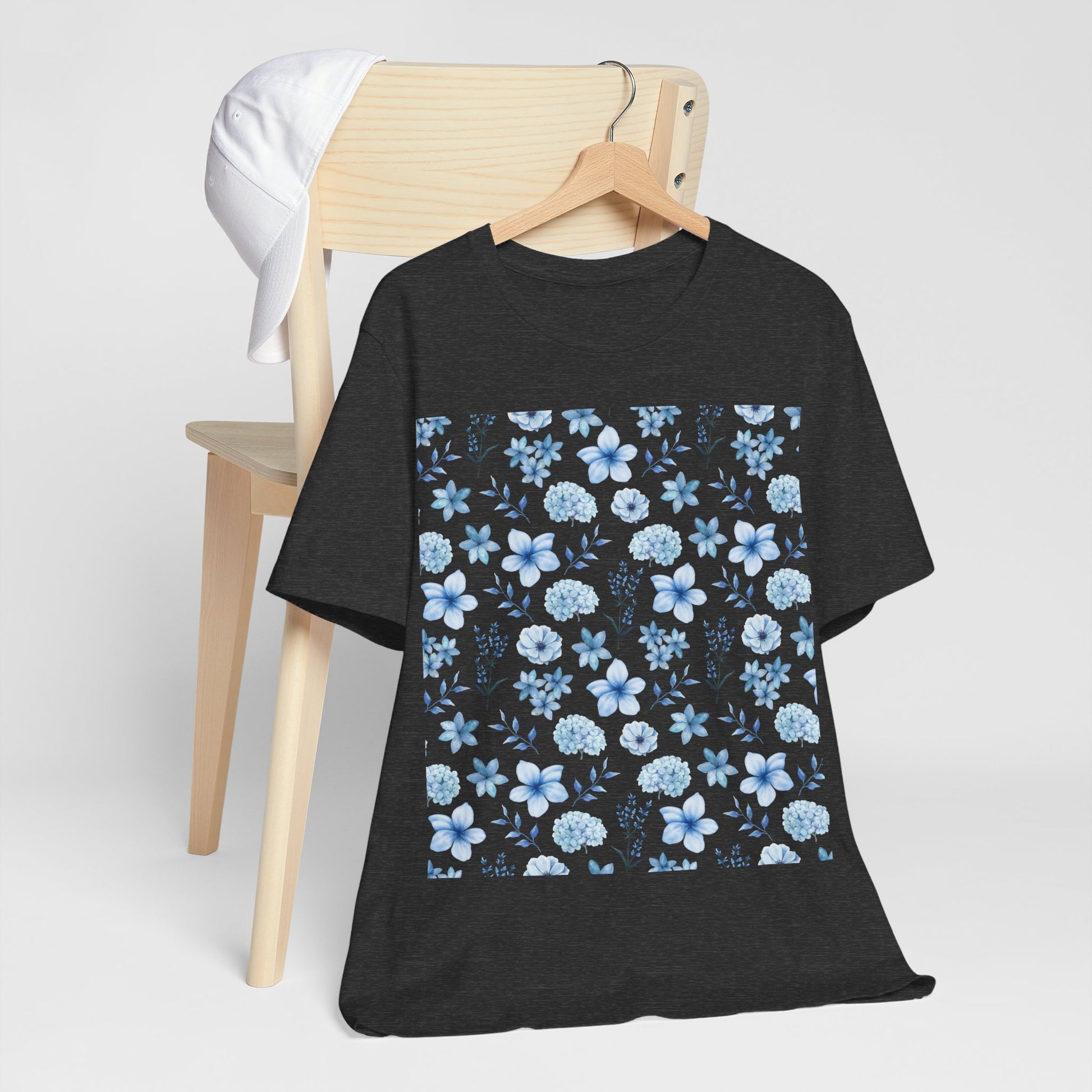 Snowy Blue Flowers T - Shirt - T - Shirt - Kristine Celestine