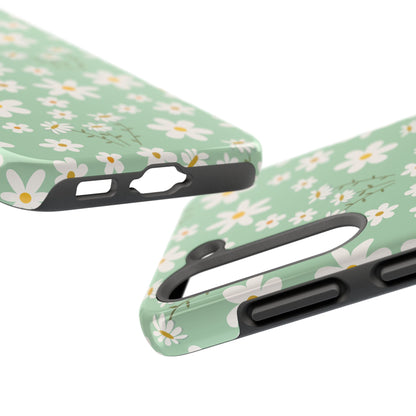 Mint Daisy Delight Tough Phone Case for iPhone and Samsung Galaxy