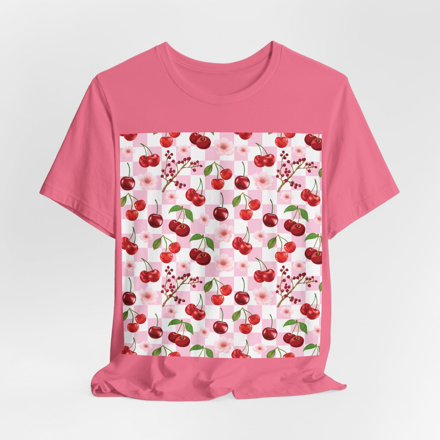 Cherry Checkerboard T - Shirt - T - Shirt - Kristine Celestine