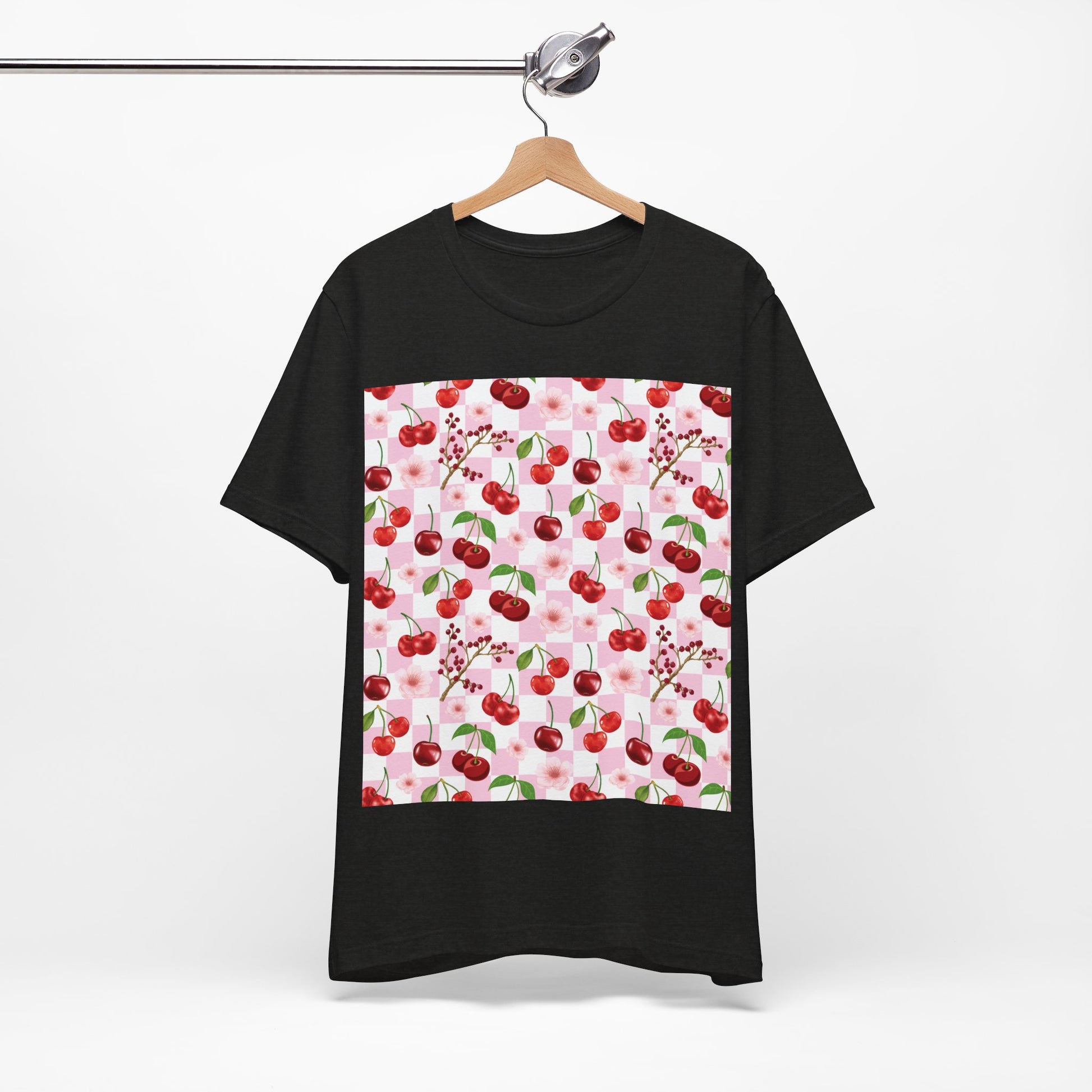 Classic Short Sleeve T - Shirt - T - Shirt - Cherry Checkerboard - Kristine Celestine