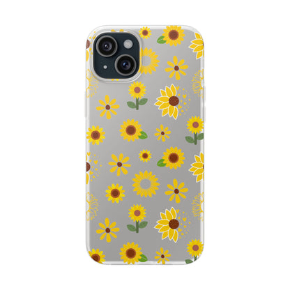 Sunflower Burst Flexible Phone Case iPhone Case Samsung Galaxy