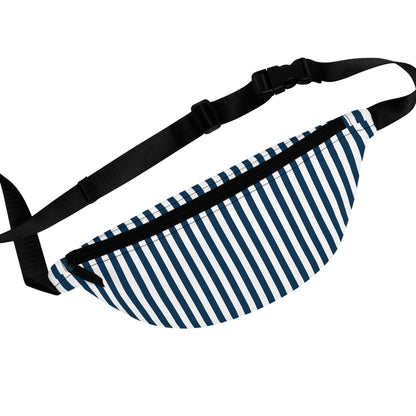 Navy Blue Stripes Fanny Pack Royal Blue Striped Belt Bag Fun Fanny Bag Waist Pack Bum Bag