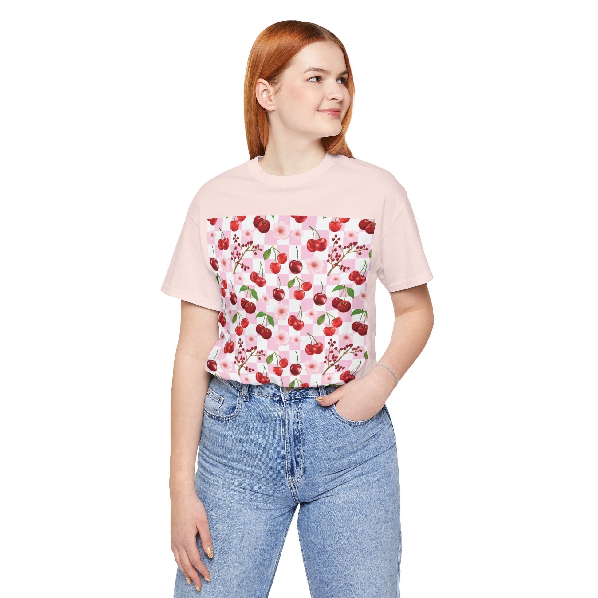 Cherry Checkerboard T - Shirt - T - Shirt - Kristine Celestine