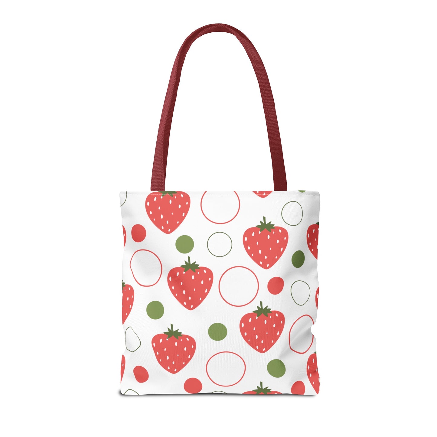 Red Strawberry Bubbles Tote Bag - Bags - Kristine Celestine