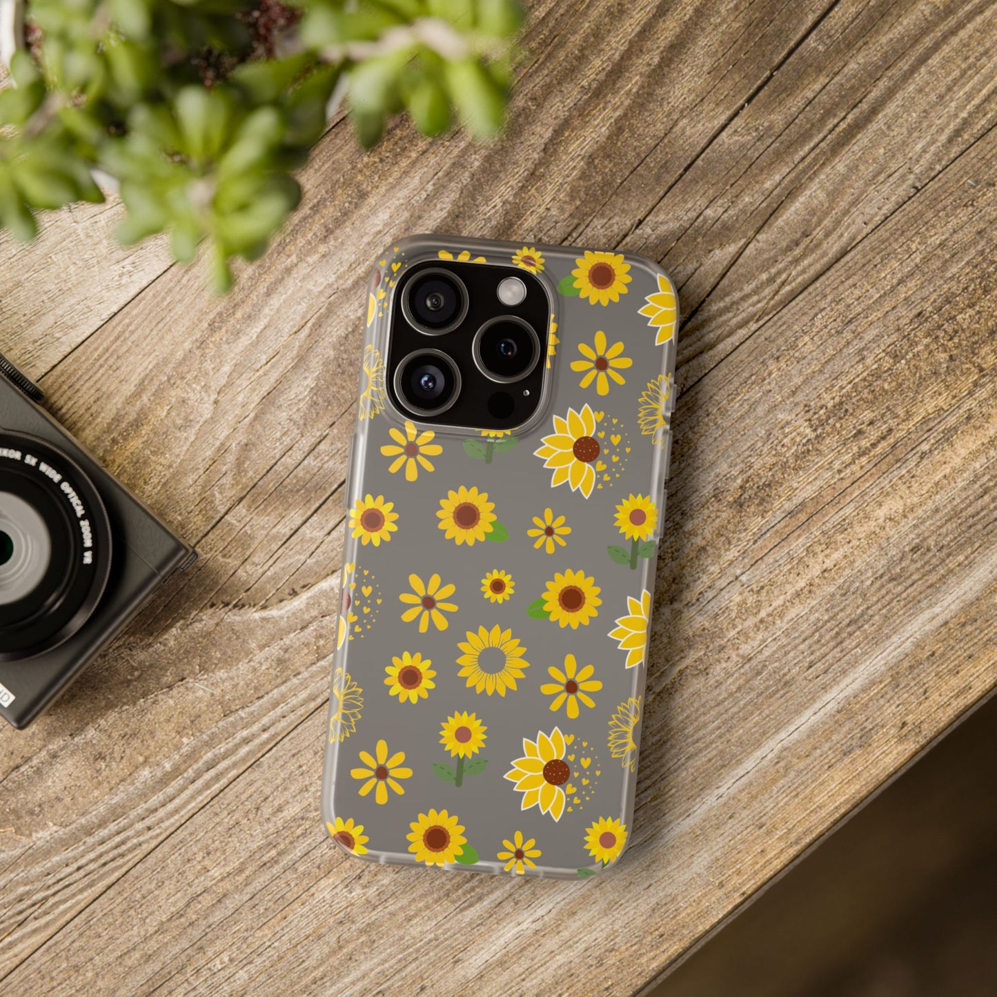 Sunflower Burst Flexible Phone Case iPhone Case Samsung Galaxy