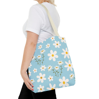 Sky Blue Daisy Tote Bag