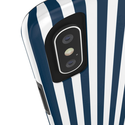 Navy Blue Stripes Tough Phone Case for iPhone and Samsung Galaxy