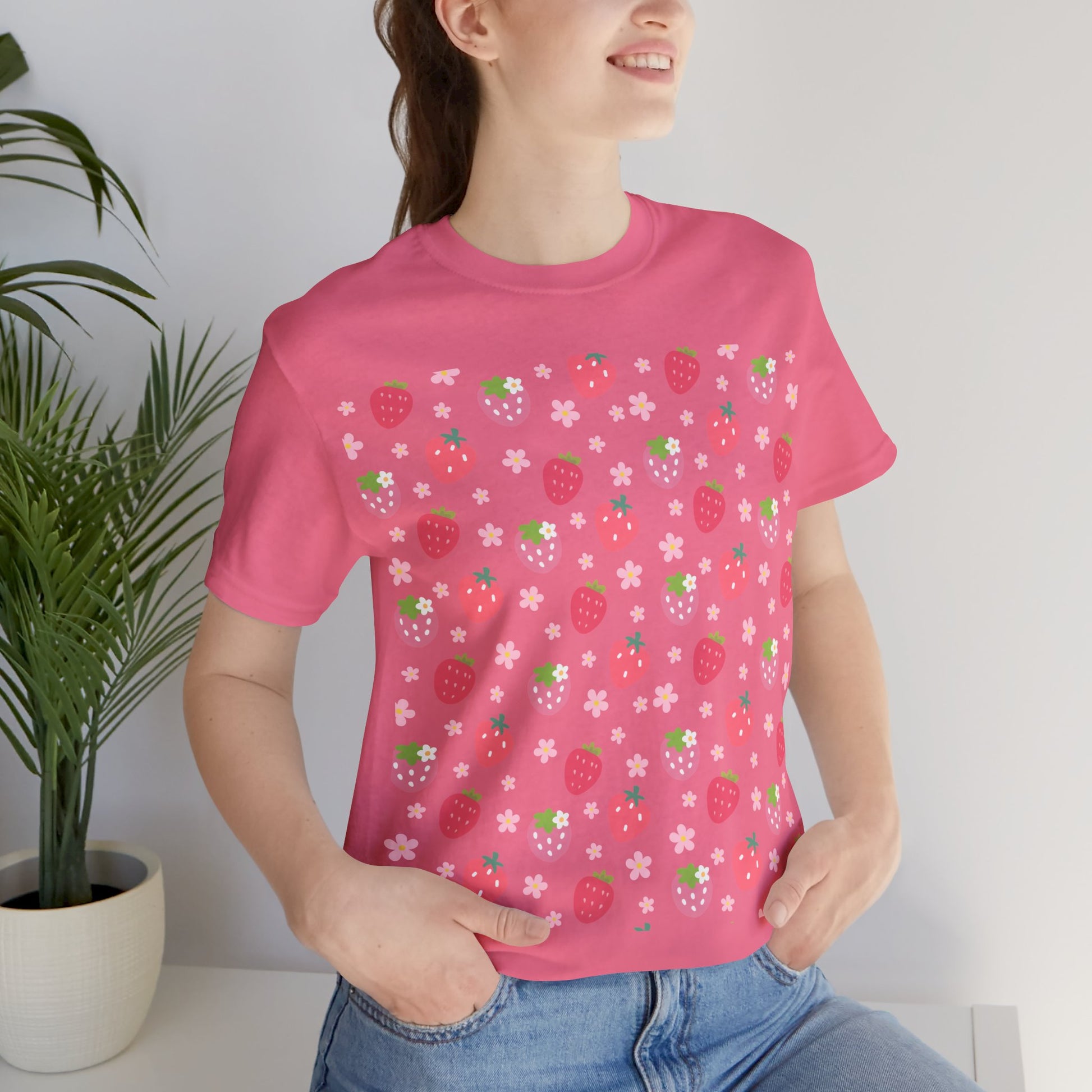 Strawberries and Daisies T - Shirt - T - Shirt - Kristine Celestine