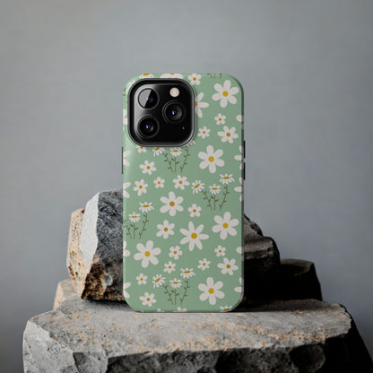 Mint Daisy Delight Tough Phone Case for iPhone and Samsung Galaxy