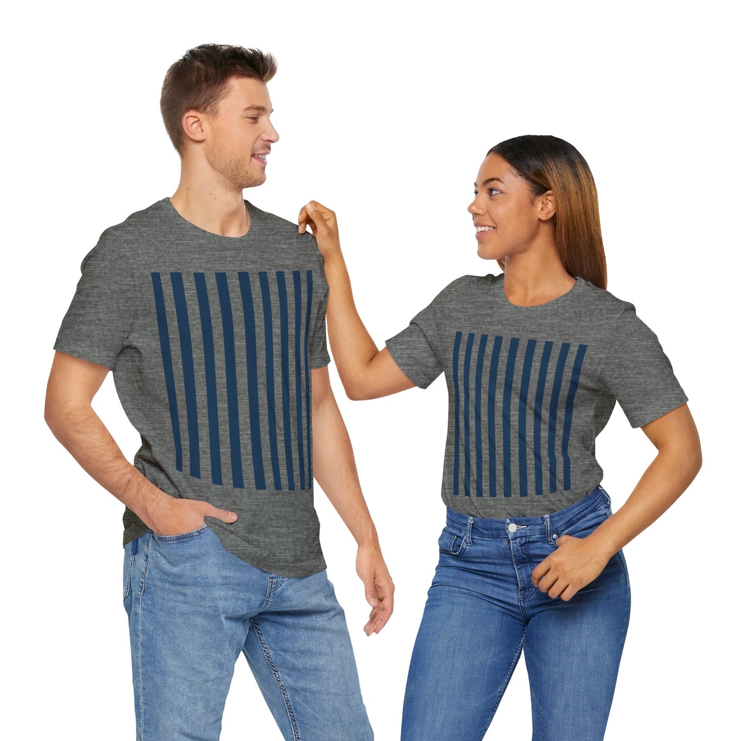 Navy Blue Stripes Shirt Royal Blue T-Shirts