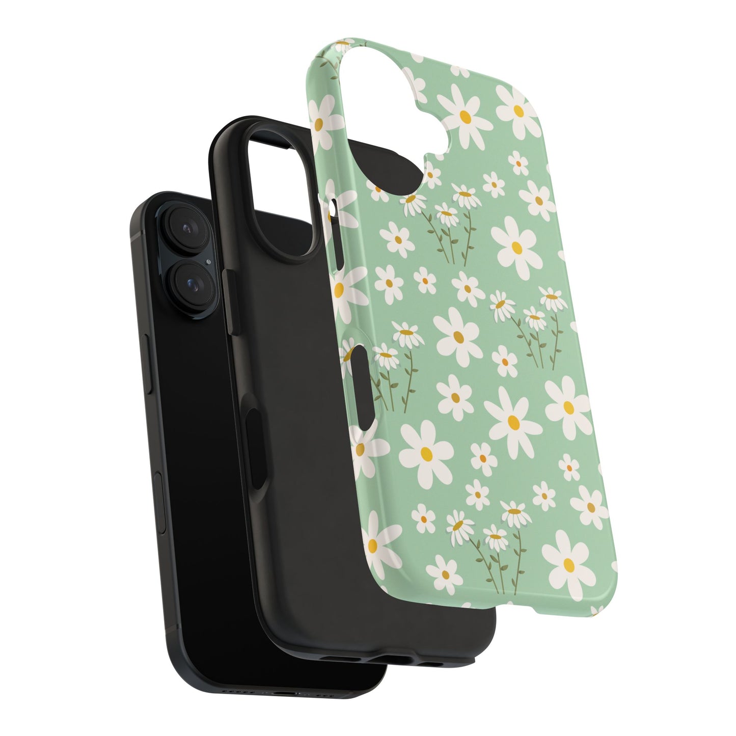 Mint Daisy Delight Tough Phone Case for iPhone and Samsung Galaxy