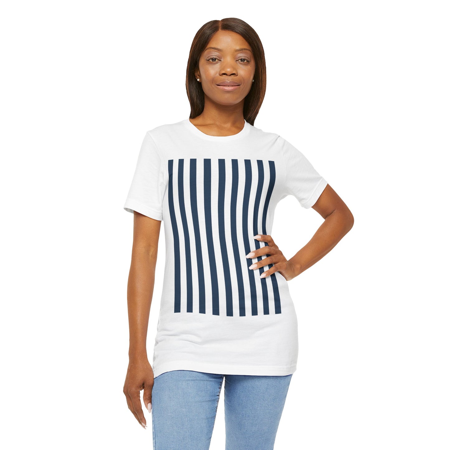 Navy Blue Stripes Shirt Royal Blue T-Shirts