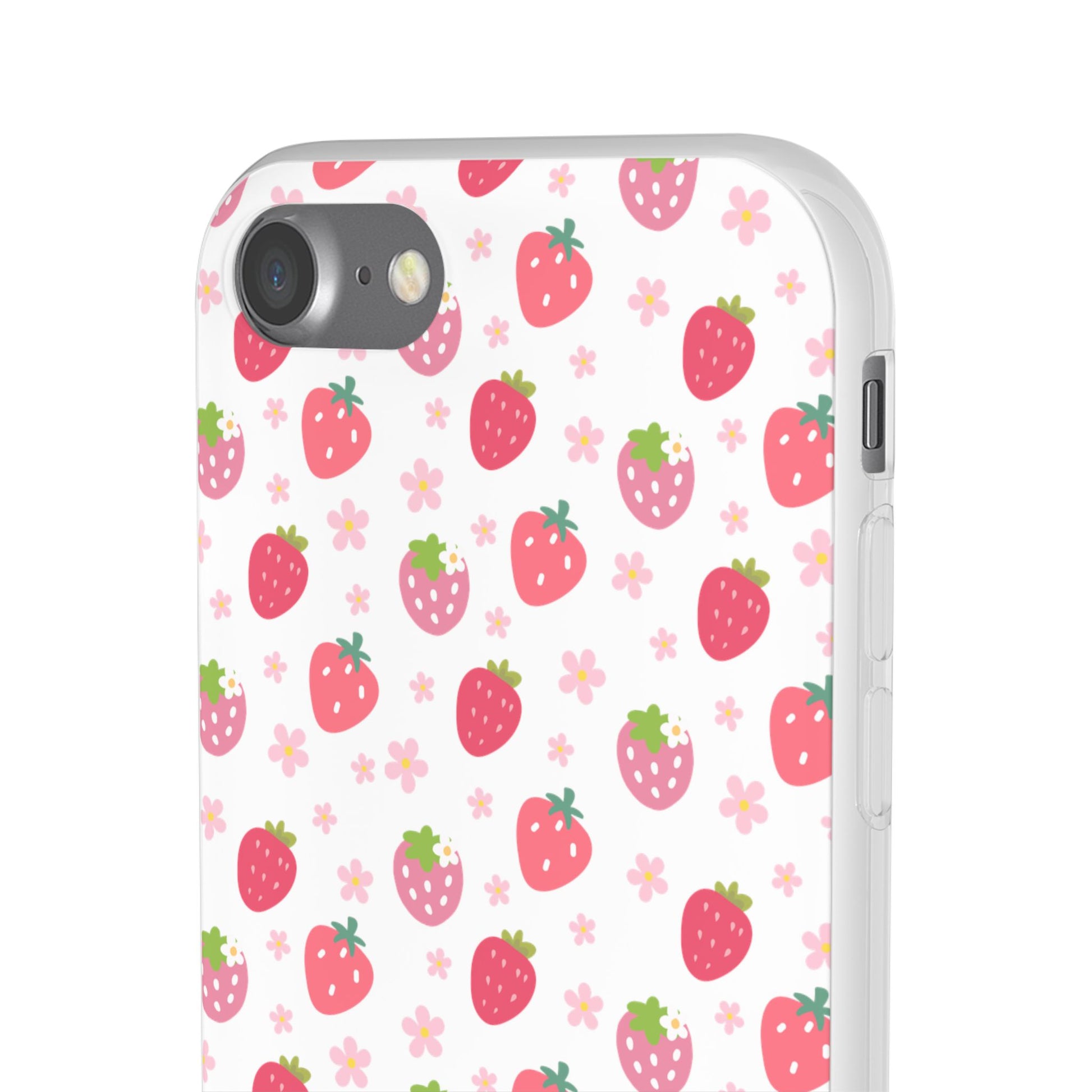 Strawberries and Daisies Flexible Phone Case iPhone Case Samsung Galaxy - Phone Case - Kristine Celestine