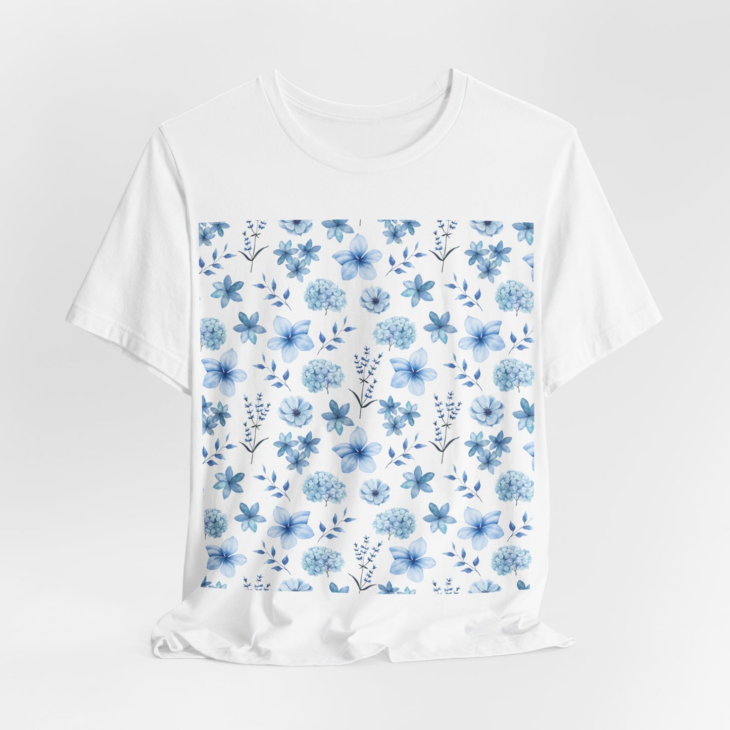 Snowy Blue Flowers T - Shirt - T - Shirt - Kristine Celestine