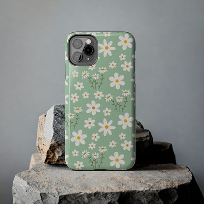 Mint Daisy Delight Tough Phone Case for iPhone and Samsung Galaxy