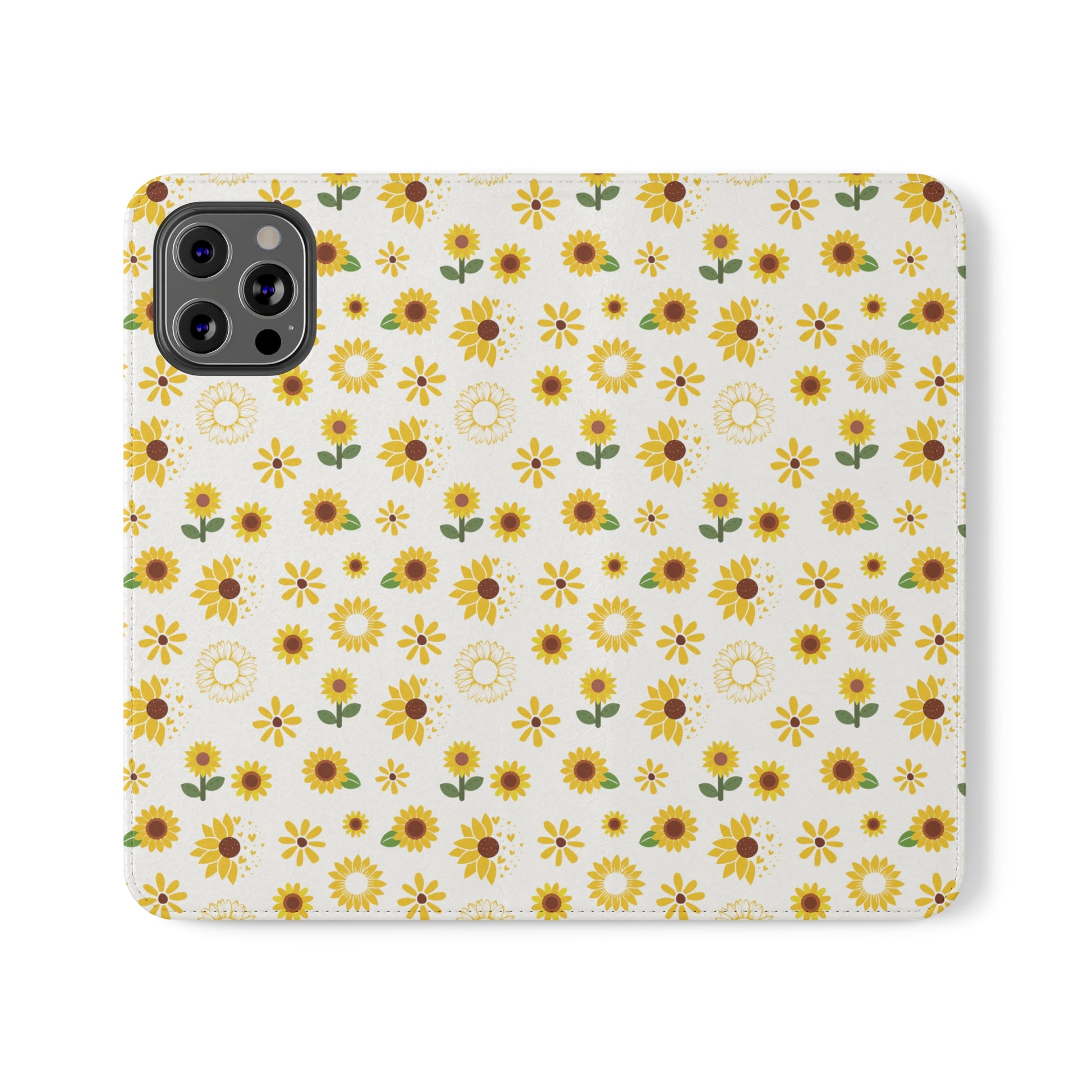 Sunflower Burst Flip Phone Case Cover with Pockets - Phone Case - Kristine Celestine