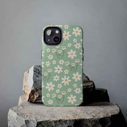 Mint Daisy Delight Tough Phone Case for iPhone and Samsung Galaxy