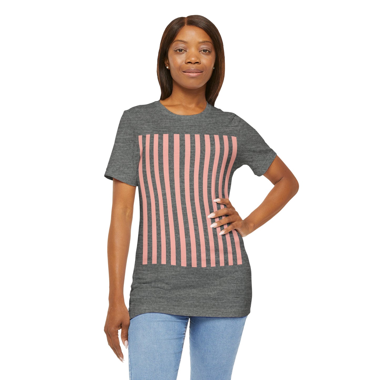 Coral Pink Stripes Shirt