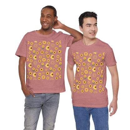 Camisa unisex con ráfaga de girasol