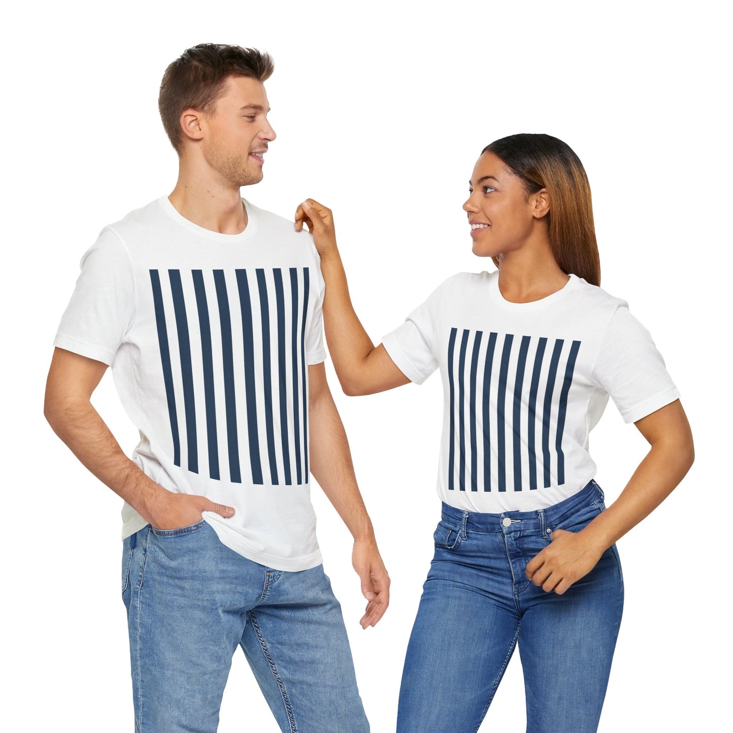 Navy Blue Stripes Shirt Royal Blue T-Shirts