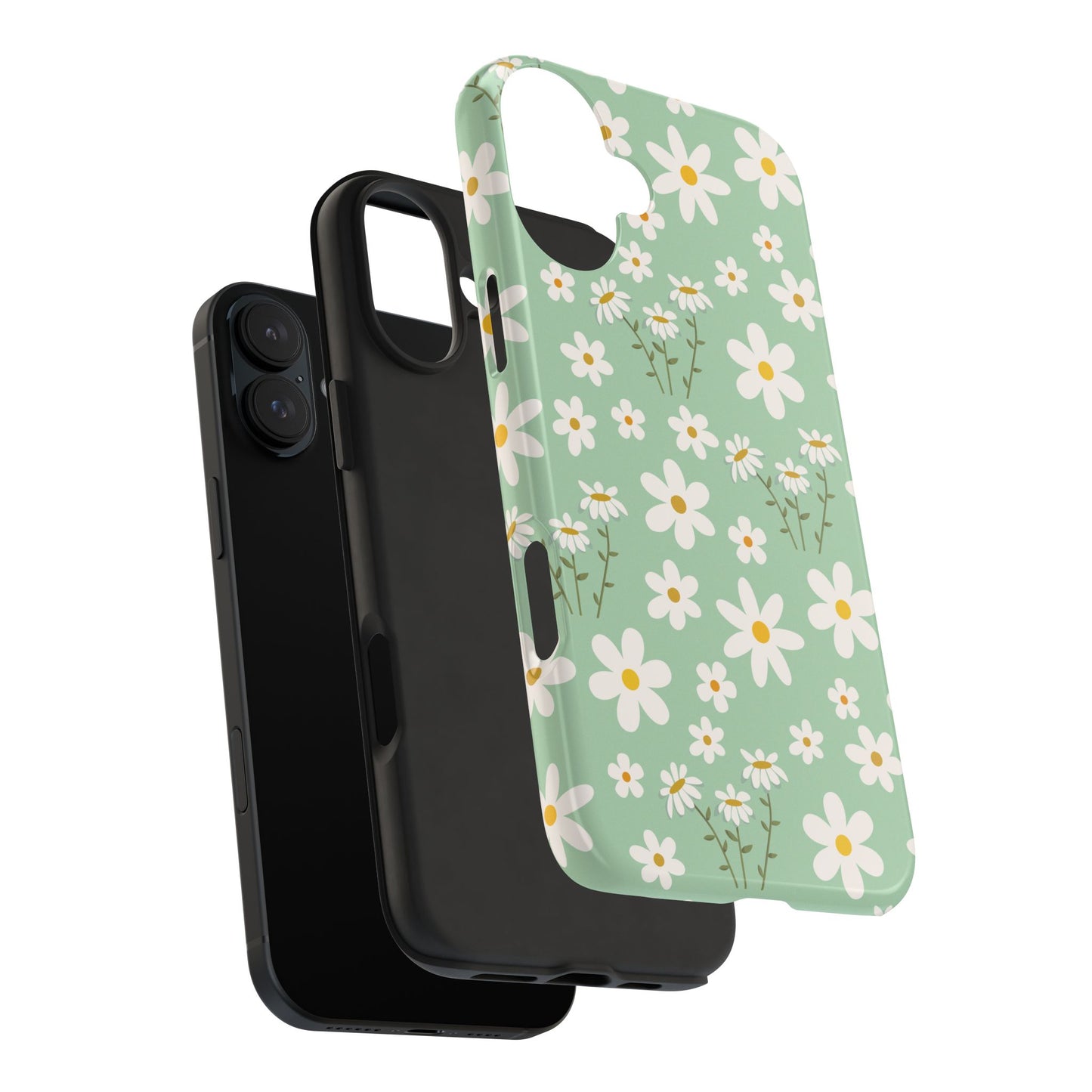 Mint Daisy Delight Tough Phone Case for iPhone and Samsung Galaxy